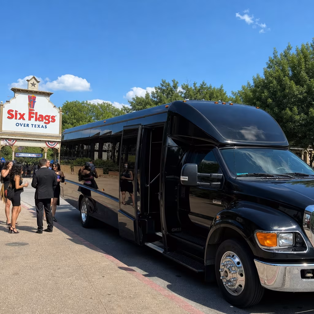 Rent a Bus to Six Flags Over Texas