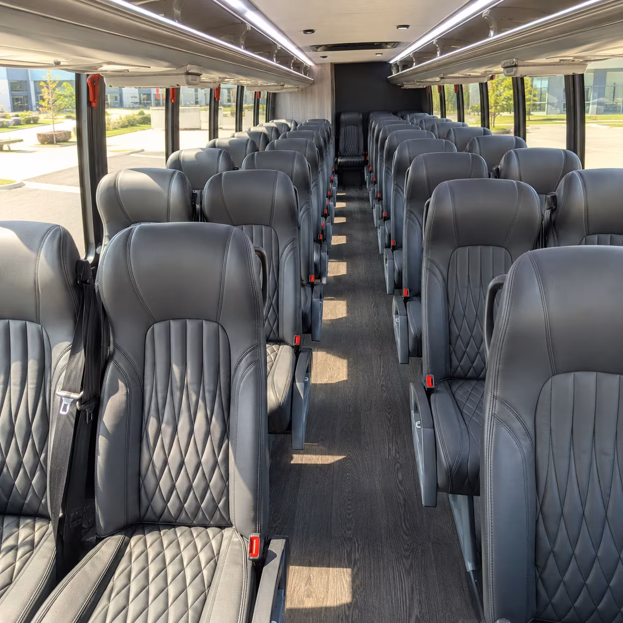 Arlington Airport Shuttle & Transportation party bus interior