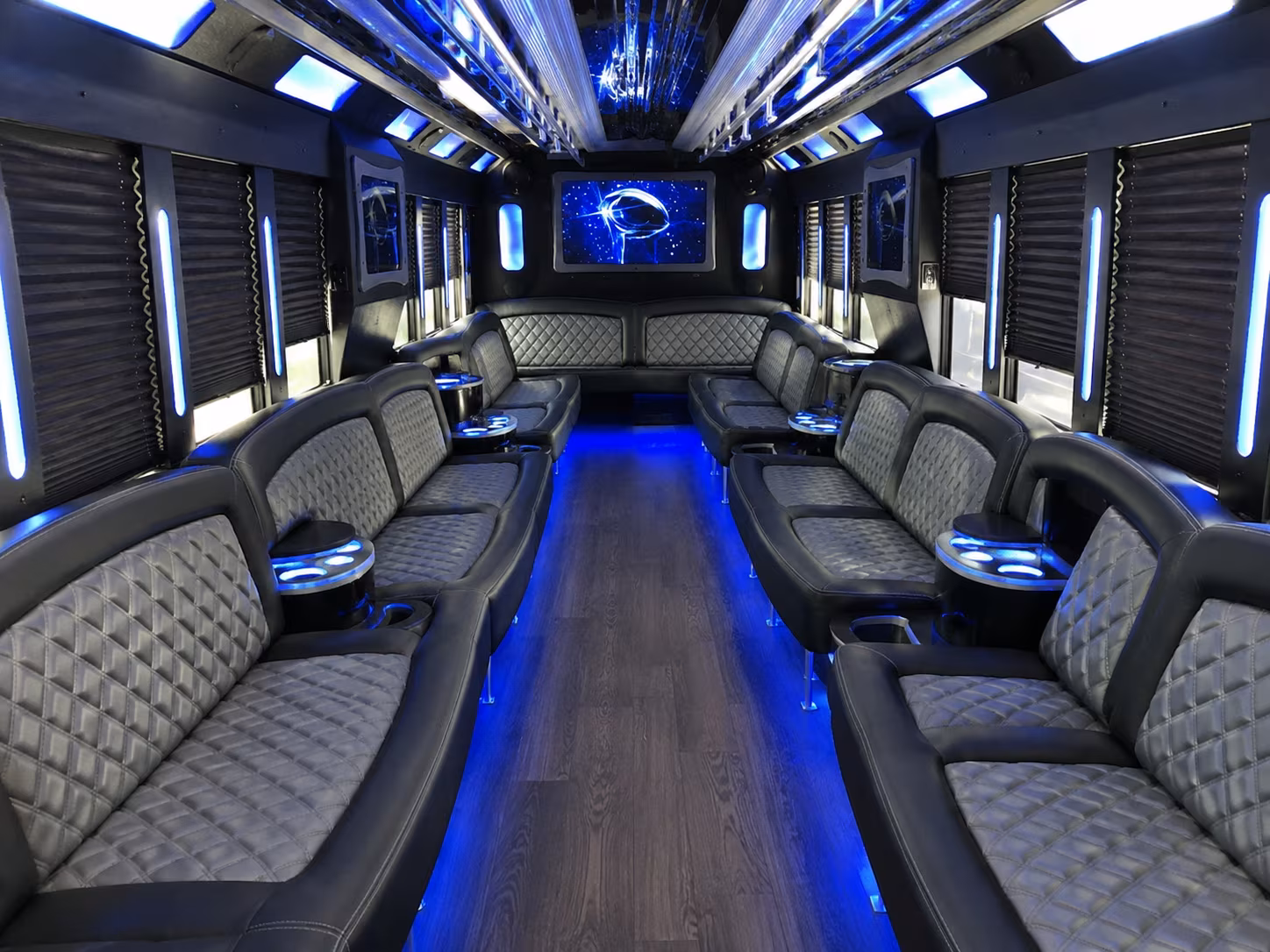Arlington Birthday, Sweet 16, & Quinceañera Transportation party bus exterior