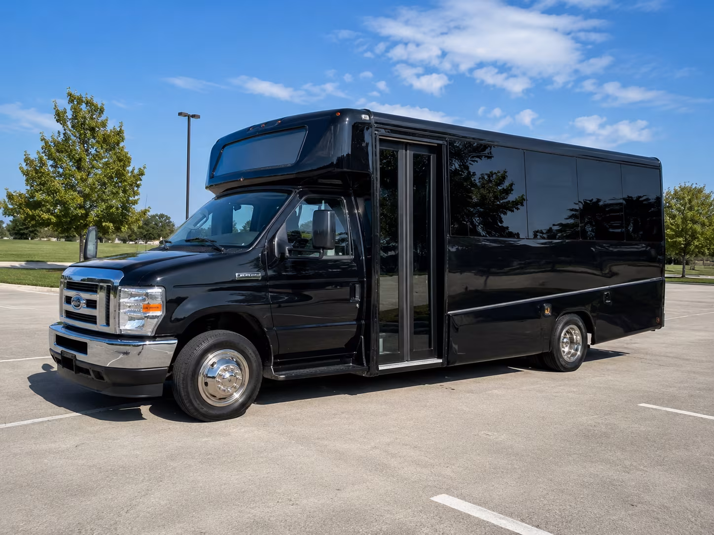 Arlington School Event Transportation party bus exterior