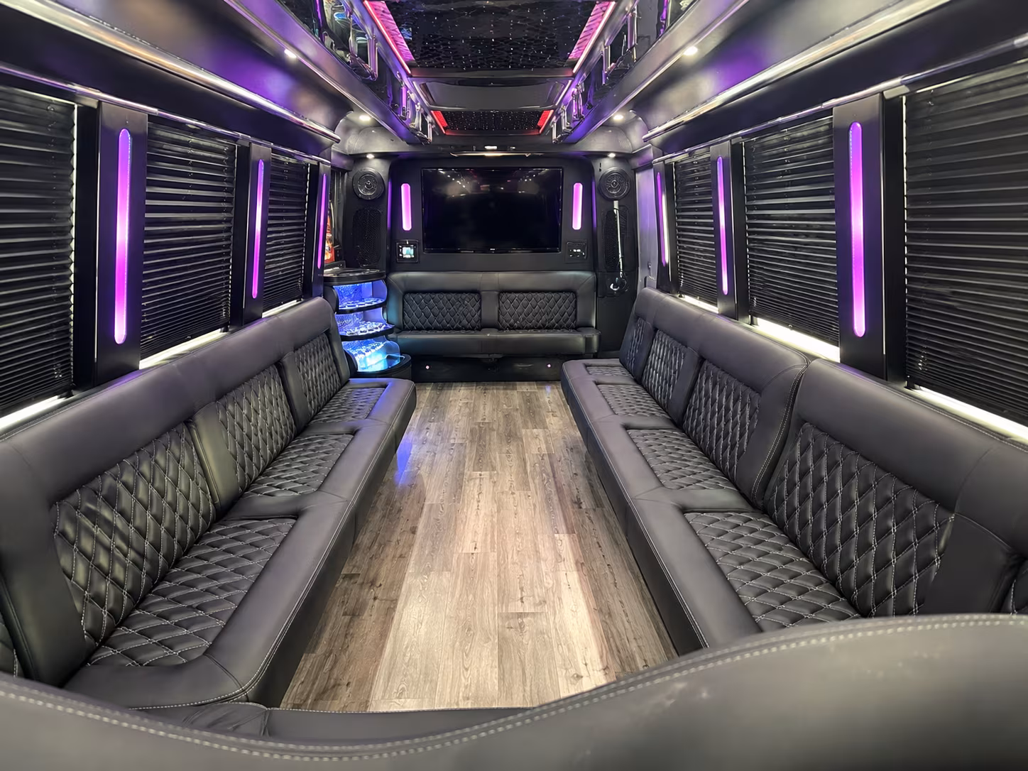 Arlington Wedding Transportation party bus exterior