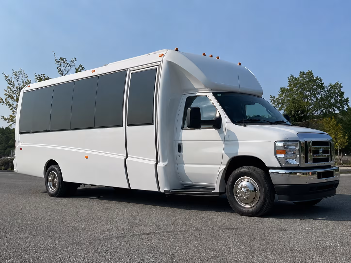 Arlington Wedding Transportation party bus exterior
