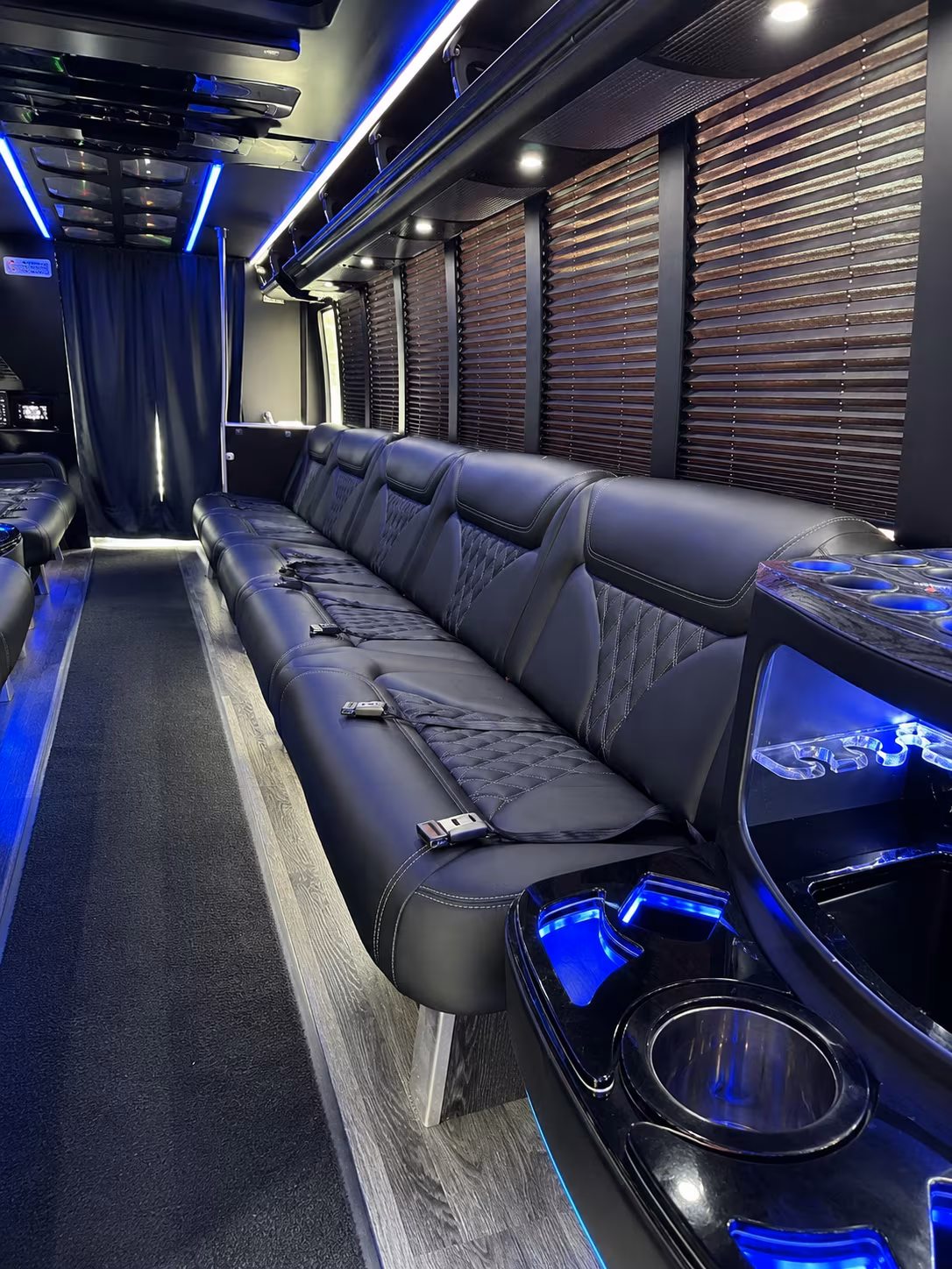 Arlington Wedding Transportation party bus exterior