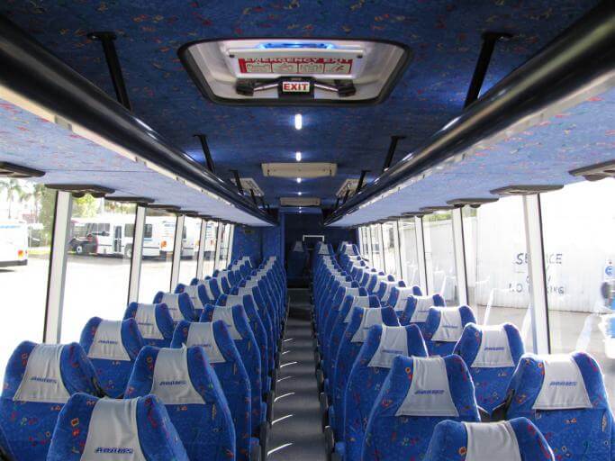 Pearland 56 Passenger Charter Bus Interior