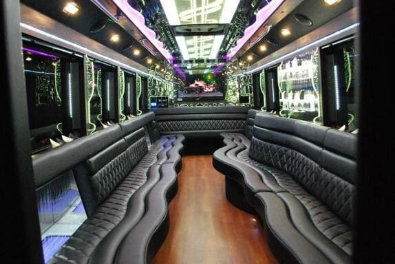 Pearland 25 Passenger Limo bus Interior